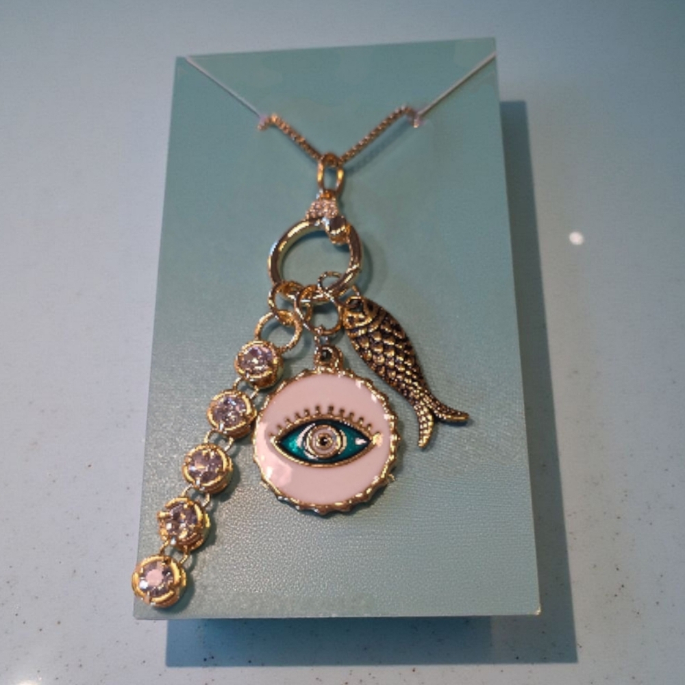 Multiple Charm Pendant Necklace